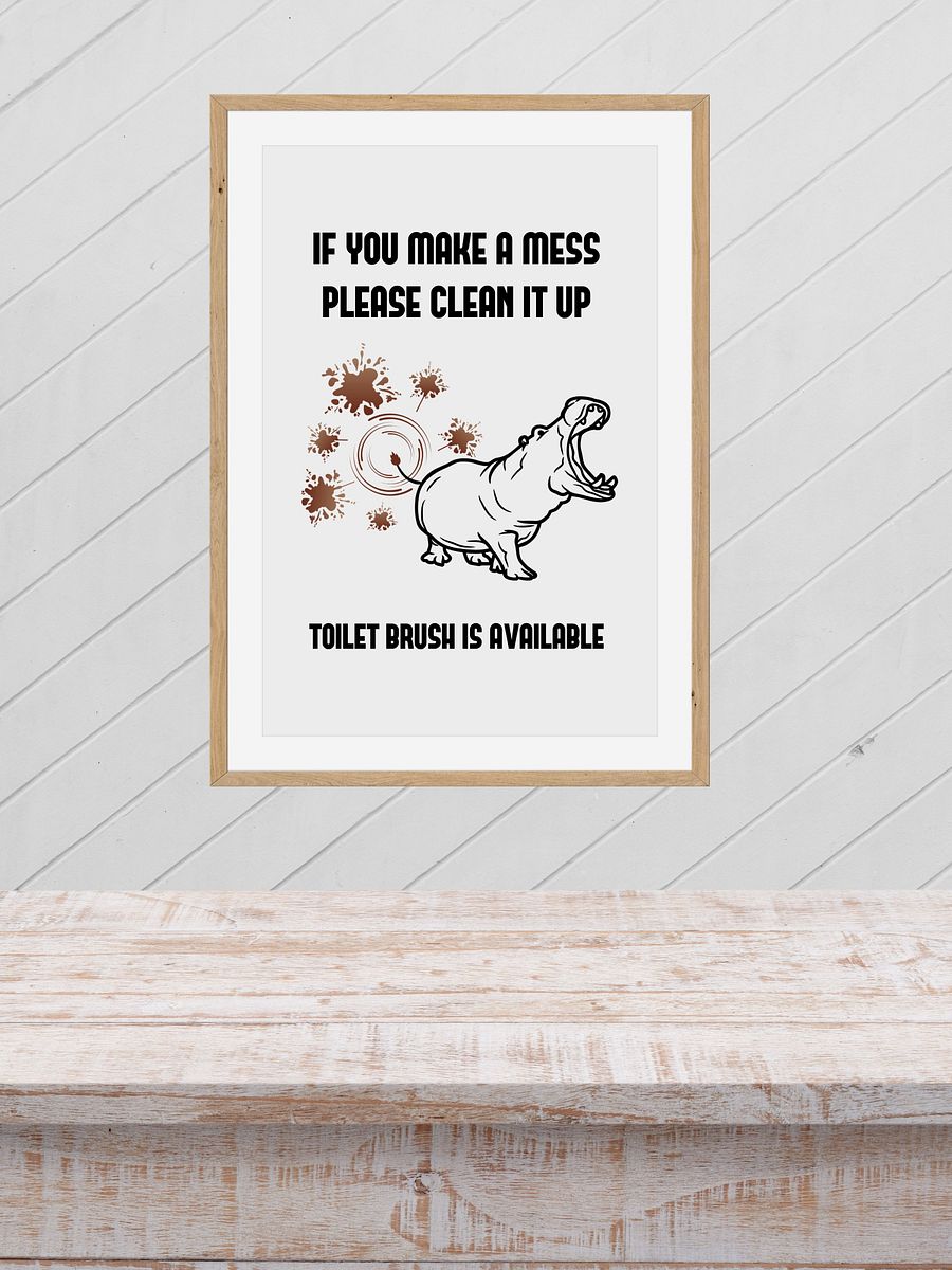 Poop Sprinkler Hippo Toilet Downloadable Wall Art product image (7)