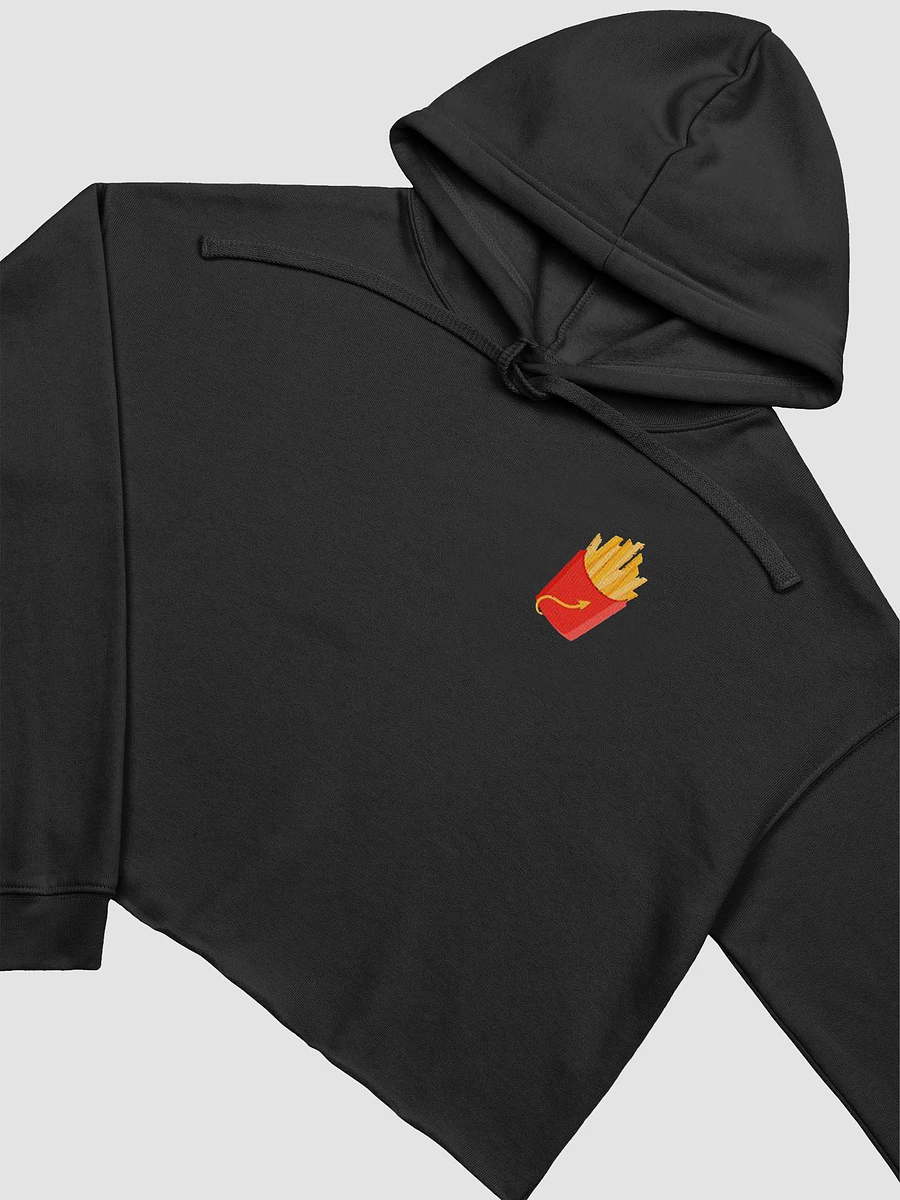 French Fry Fan Club Cropped Hoodie - Black product image (4)
