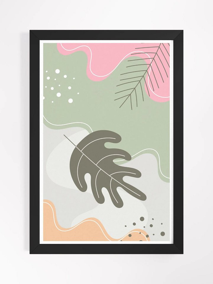 Organic Abstract Leaves Framed Poster product image (3)