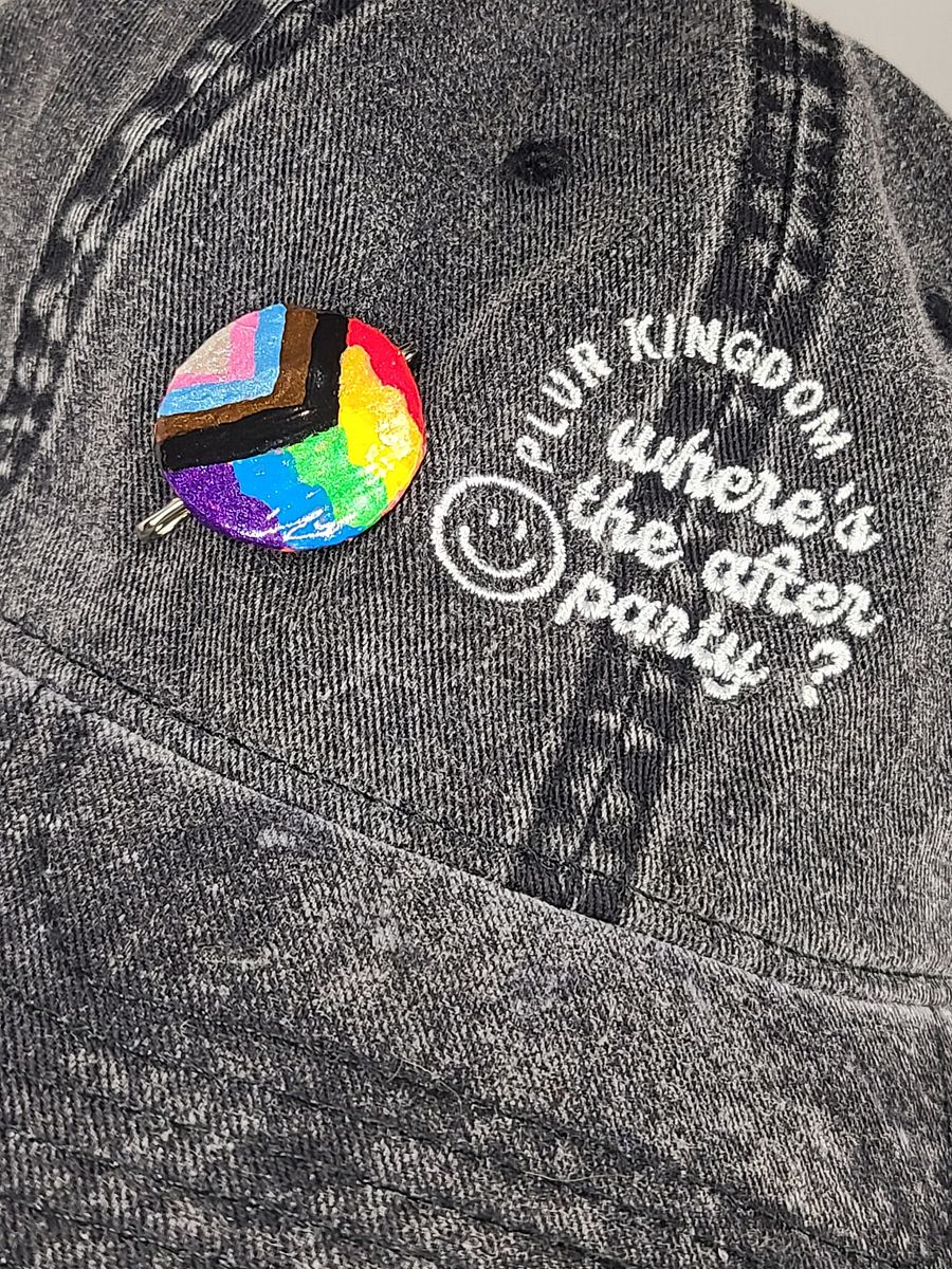 Non-binary pride bottle cap pin product image (3)