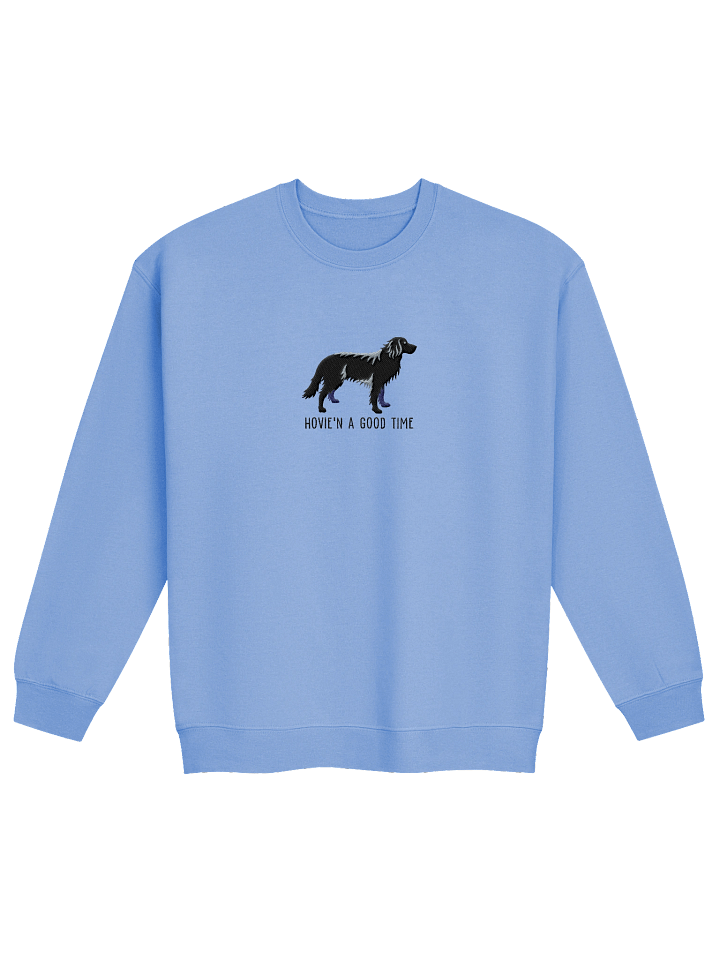 Hovie'n a Good Time Sweatshirt (Embroidered) of a Hovawart(Black) product image (9)