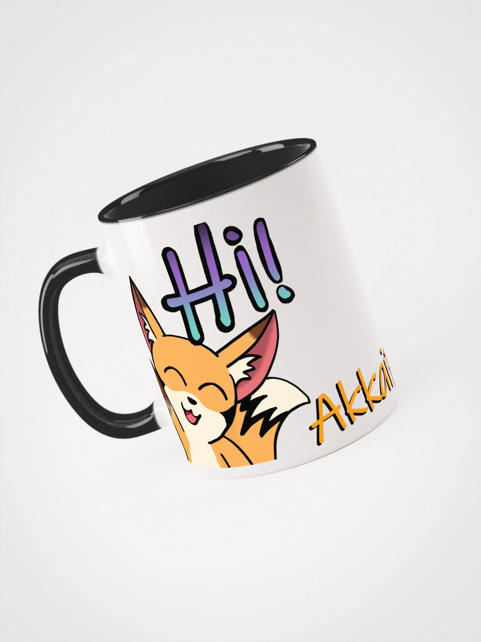 Hi! Ceramic Mug with Color Inside product image (3)