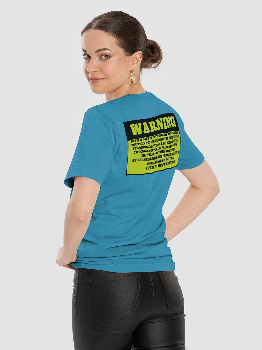 Unfiltered Warning Back print T-Shirt product image (4)