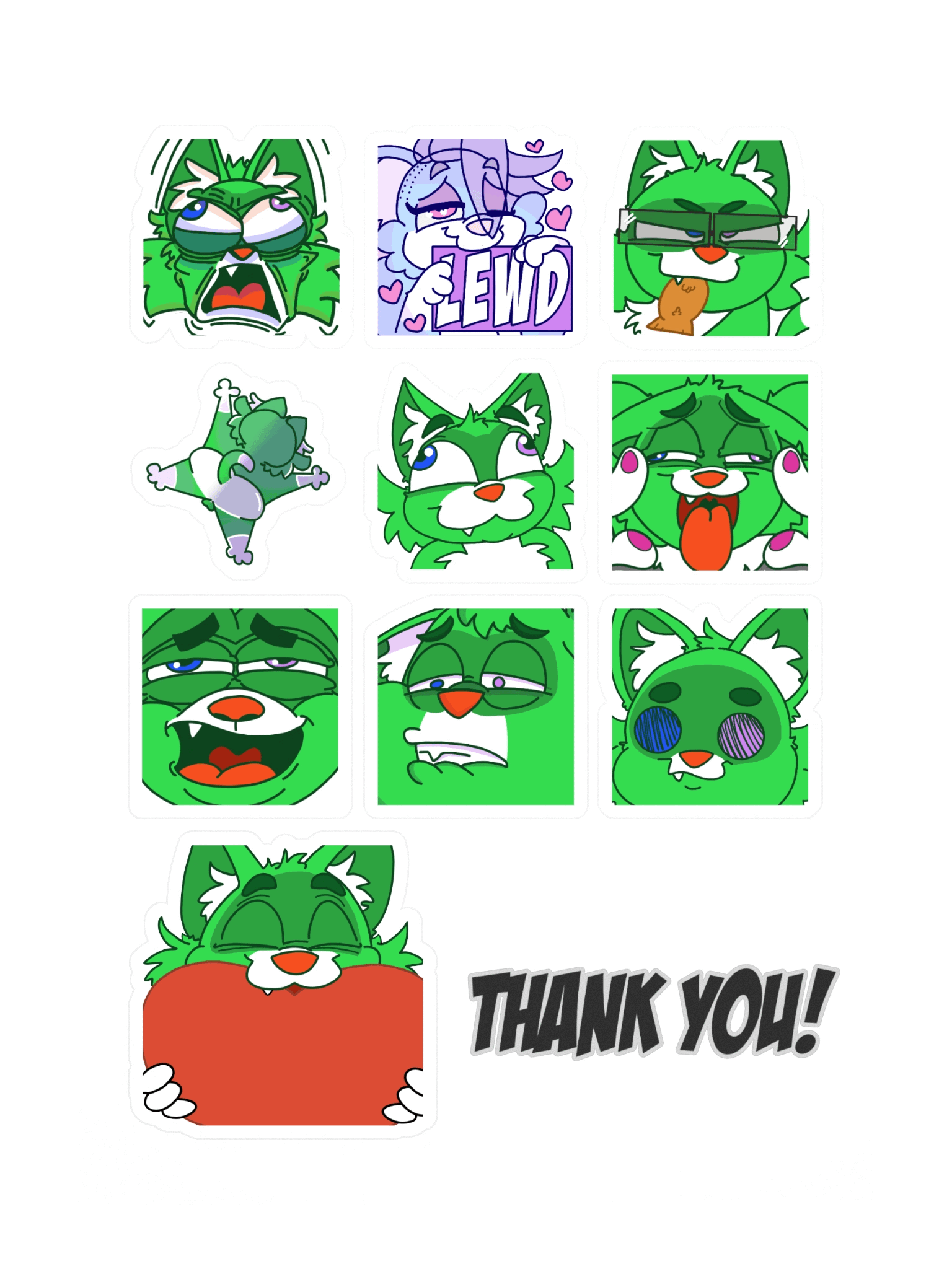 Emote Sticker Set 2025 pt 1 product image (3)