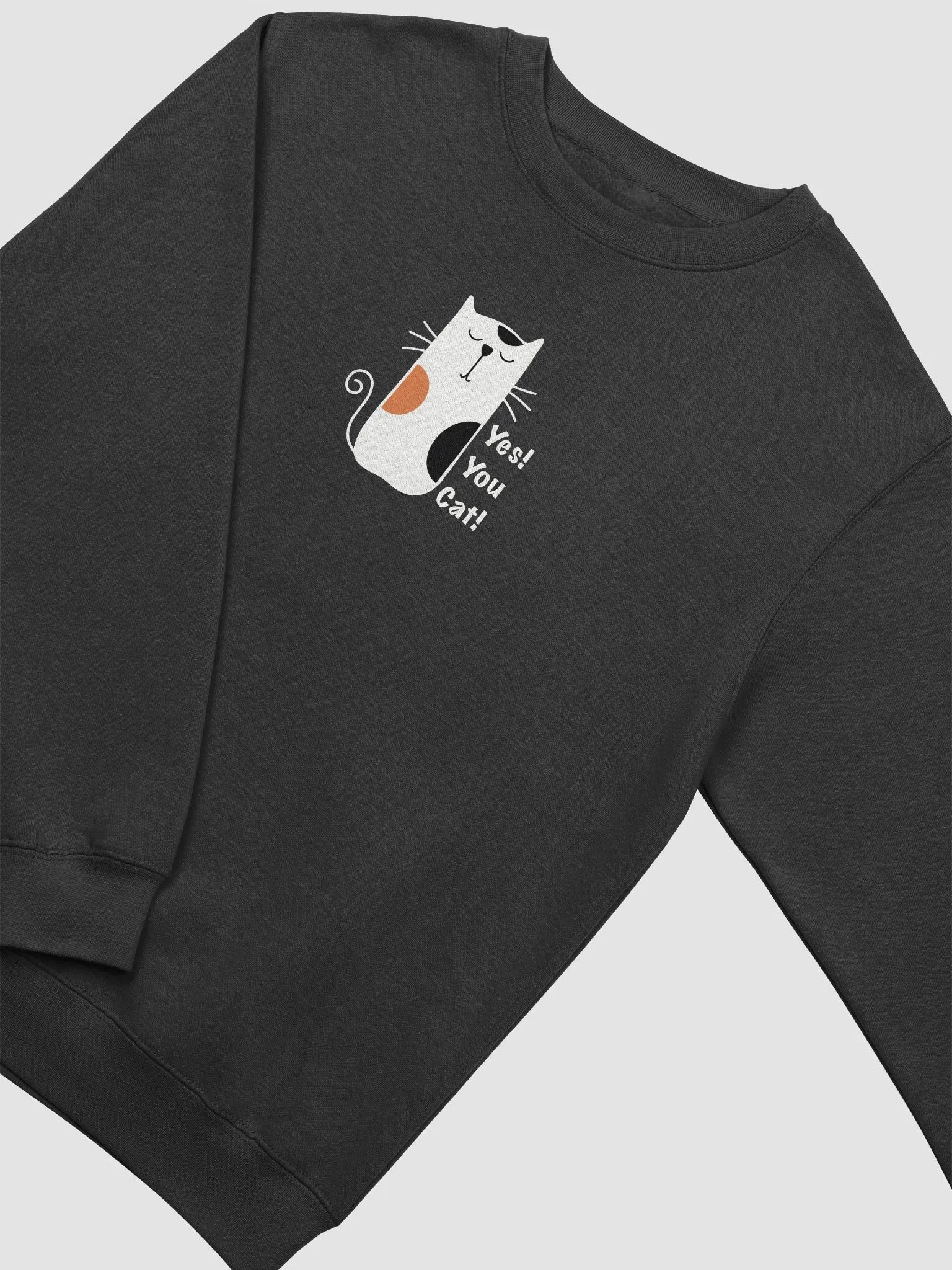 Yes! You Cat! Premium Black crewneck product image (1)