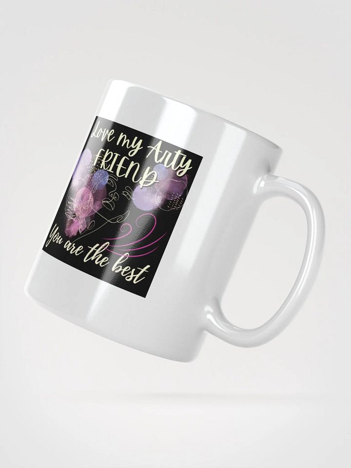 colorful mug for the artist. 'Love my Arty friend' Perfect gift for colleague, friend who loves arty things product image (5)