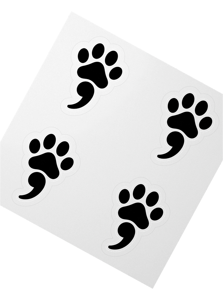 🐾 Paw Semicolon Sticker Sheet | Symbols of Strength & Hope product image (2)