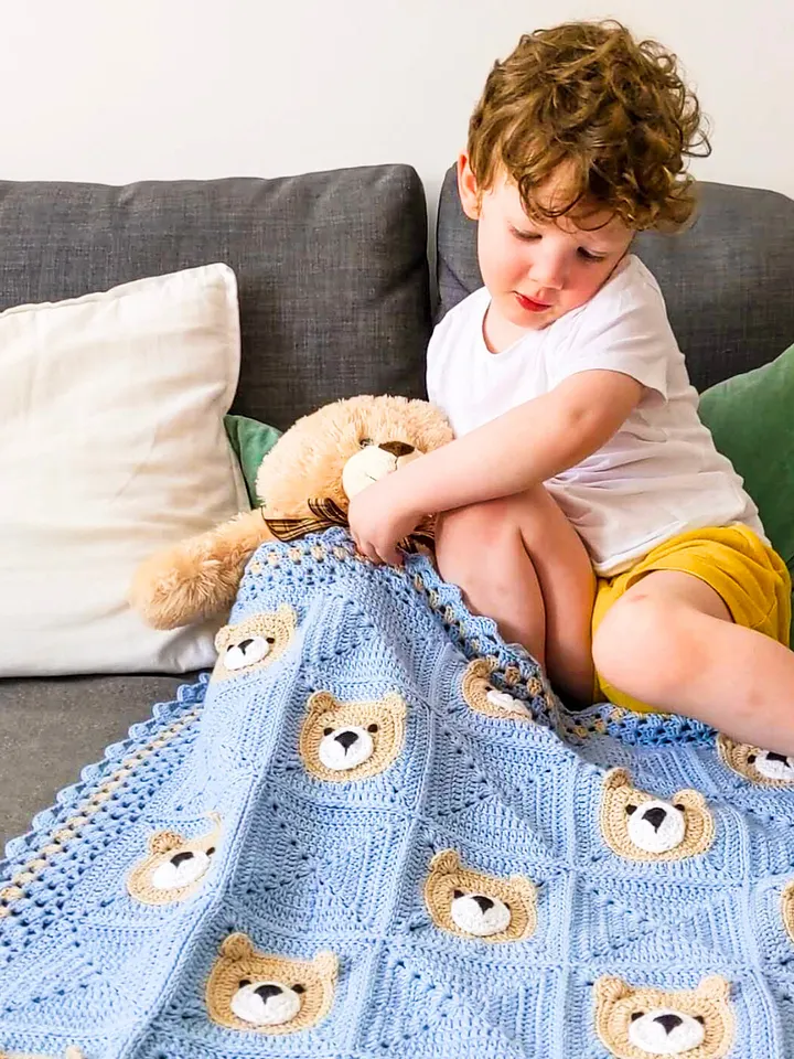 Crochet Pattern: Teddy Bear Blanket product image (1)