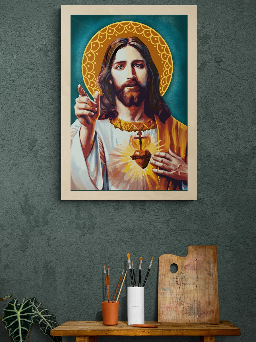 The Sacred Heart of Jesus Framed Print- Version 2 product image (1)