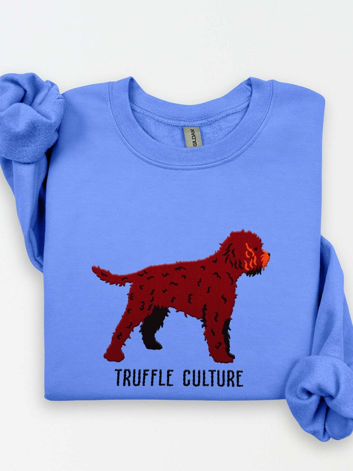 Truffle Culture Sweatshirt (Embroidered) of a Lagotto Romagnolo(Liver) product image (1)