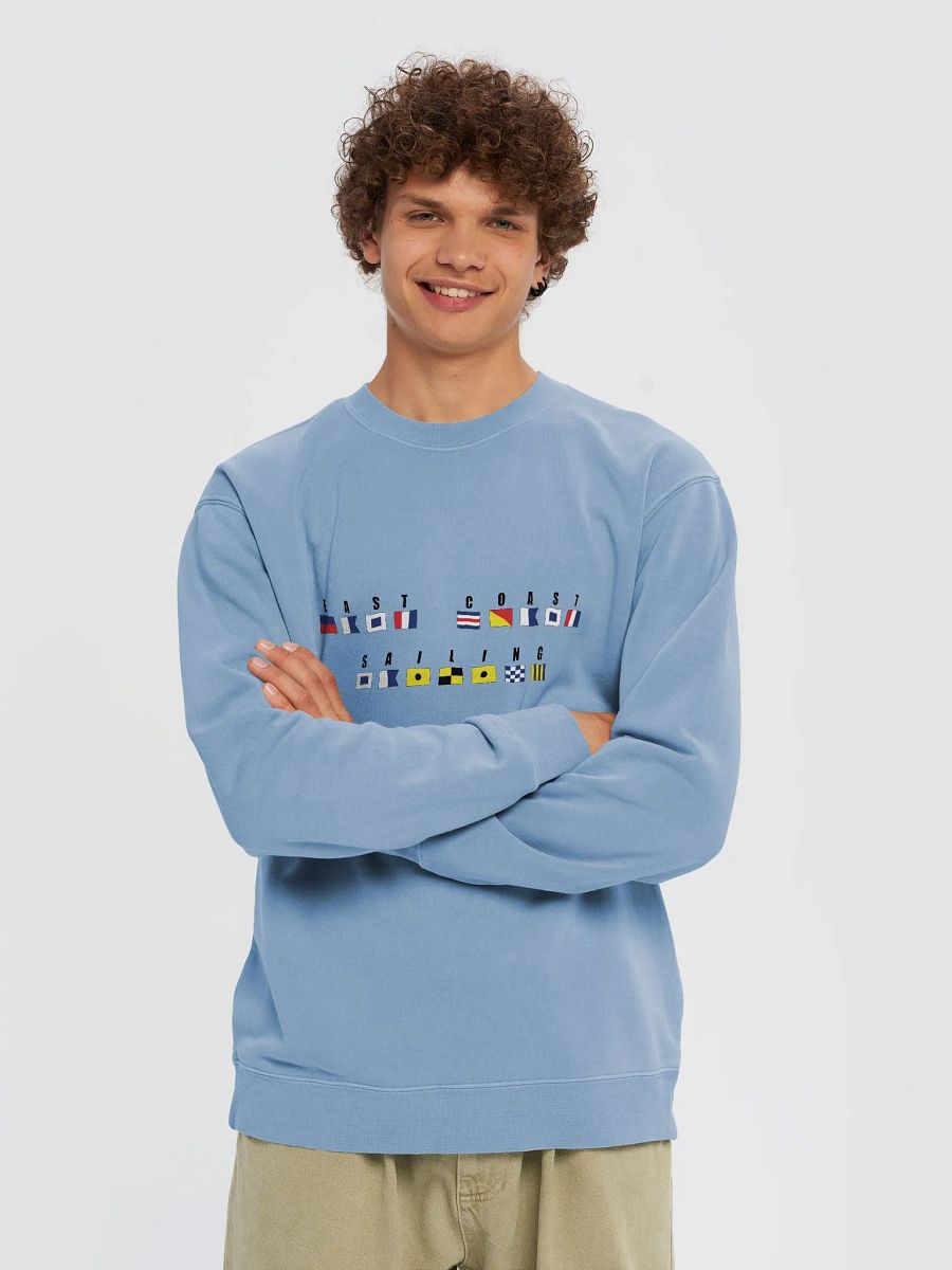 EAST COAST SAILING FLAG SIGNALS MENS BLUE SWEATSHIRT product image (3)