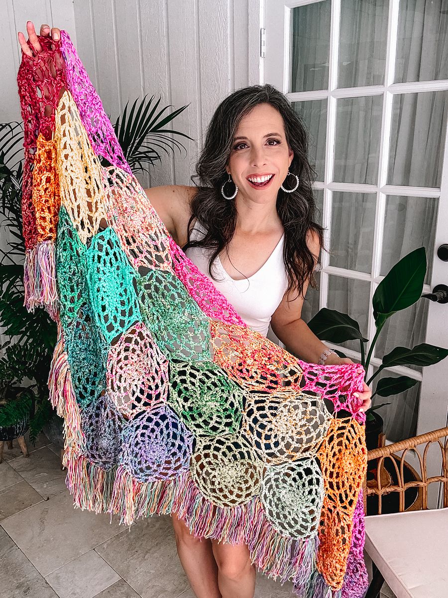 Stash Buster Motif Shawl Crochet Pattern product image (1)