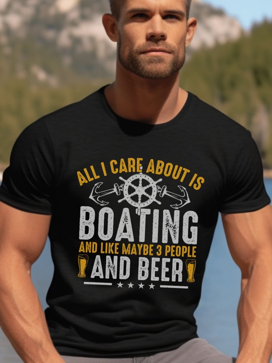 Boating and Beer Gildan 64000 Unisex Tshirt product image (1)
