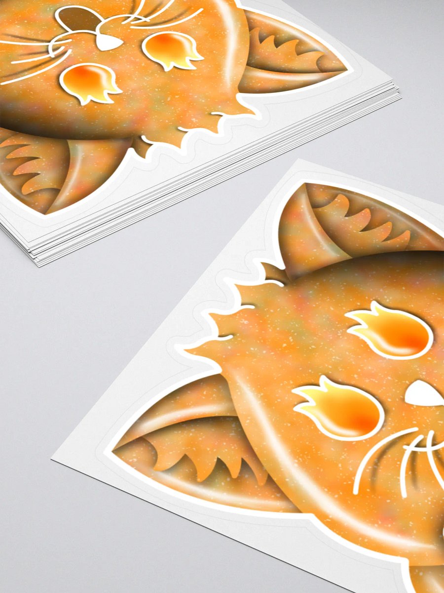 Orange Galaxy Kitty Sticker product image (10)