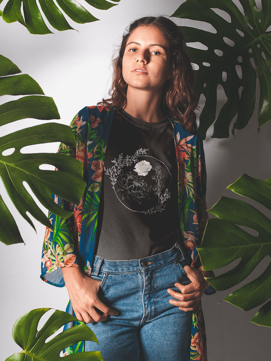 Floral White Line T product image (1)