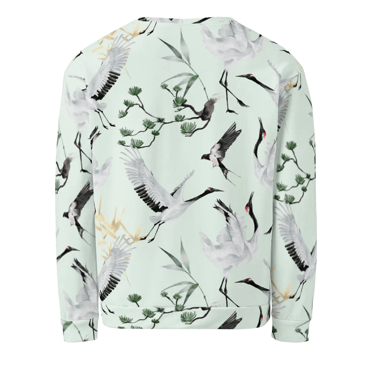 “Botanical Elegance” for your shirt design? The delicate floral and bird print in soft, muted colors gives it a sophisticated and nature-inspired vibe. product image (2)