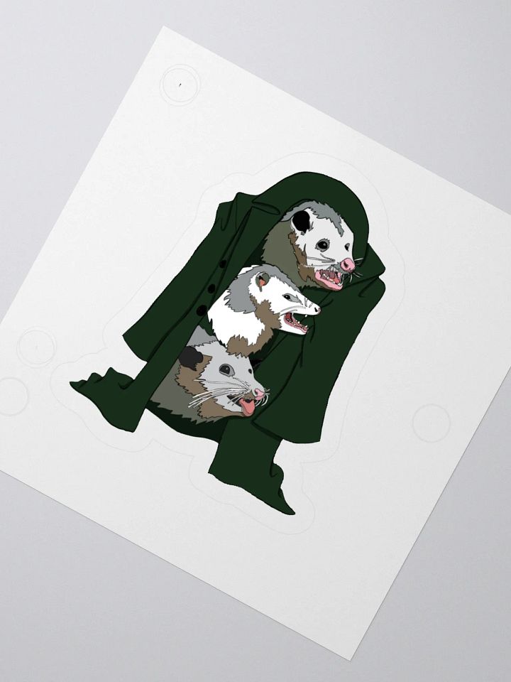 3 Possums in a Trench Coat Sticky product image (4)