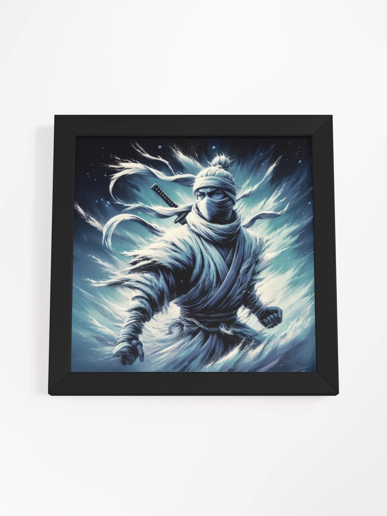 White Shinobi Art Framed Print product image (4)