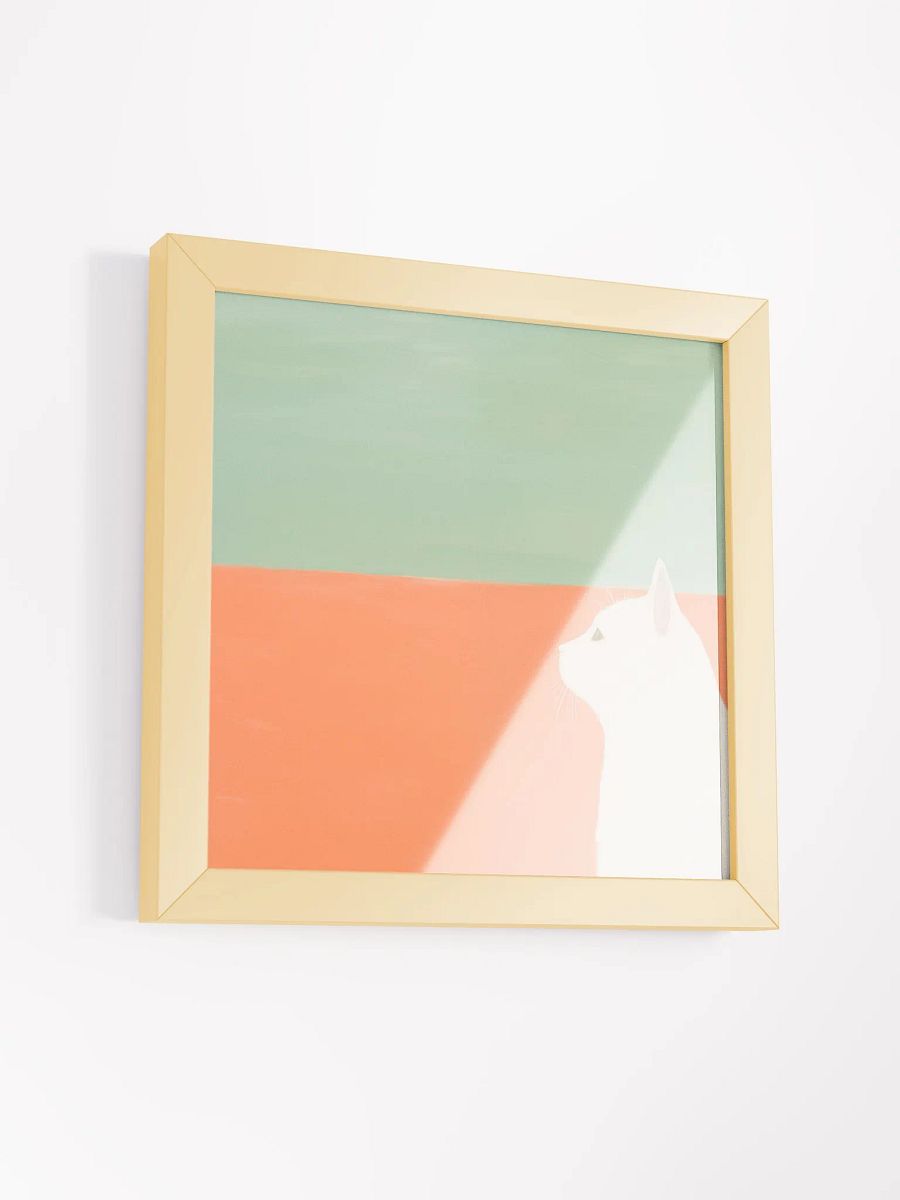 Whimsical White Cat Framed Matte Poster product image (21)