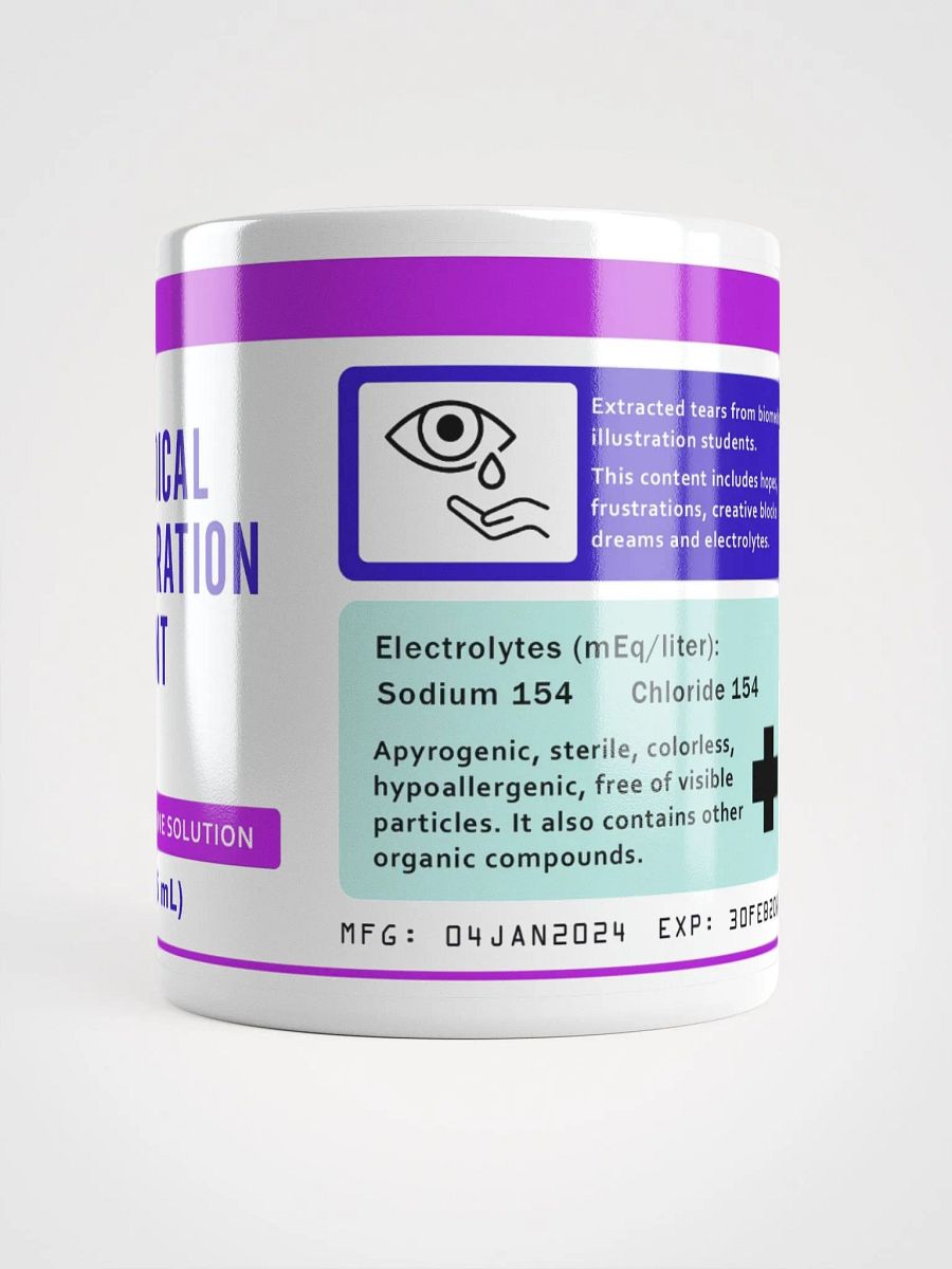 "Biomedical illustration student tears" Ceramic mug product image (4)