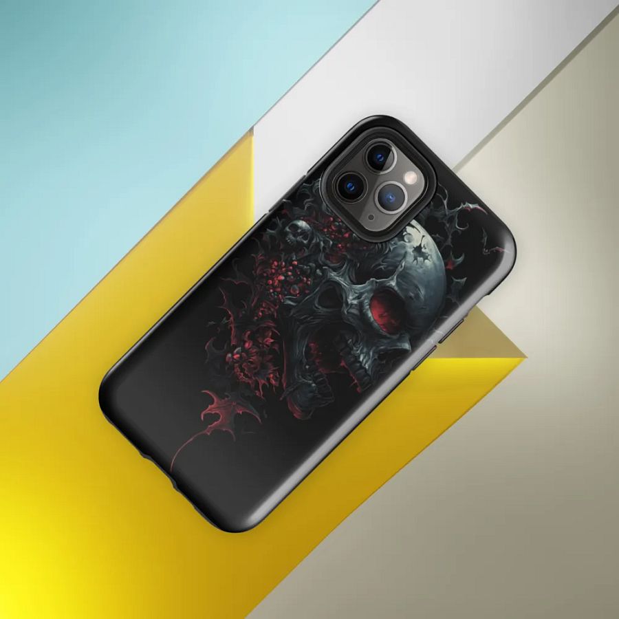Red Skull Chaos iPhone Tough Case product image (33)