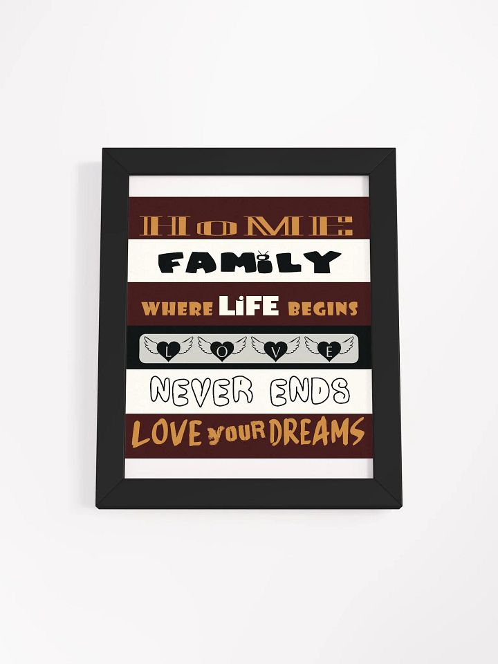 Inspirational Home and Family Matte Poster product image (1)