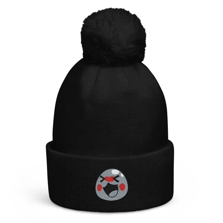 Slimeme Laugh pompom Grey 3D puff embriod product image (1)