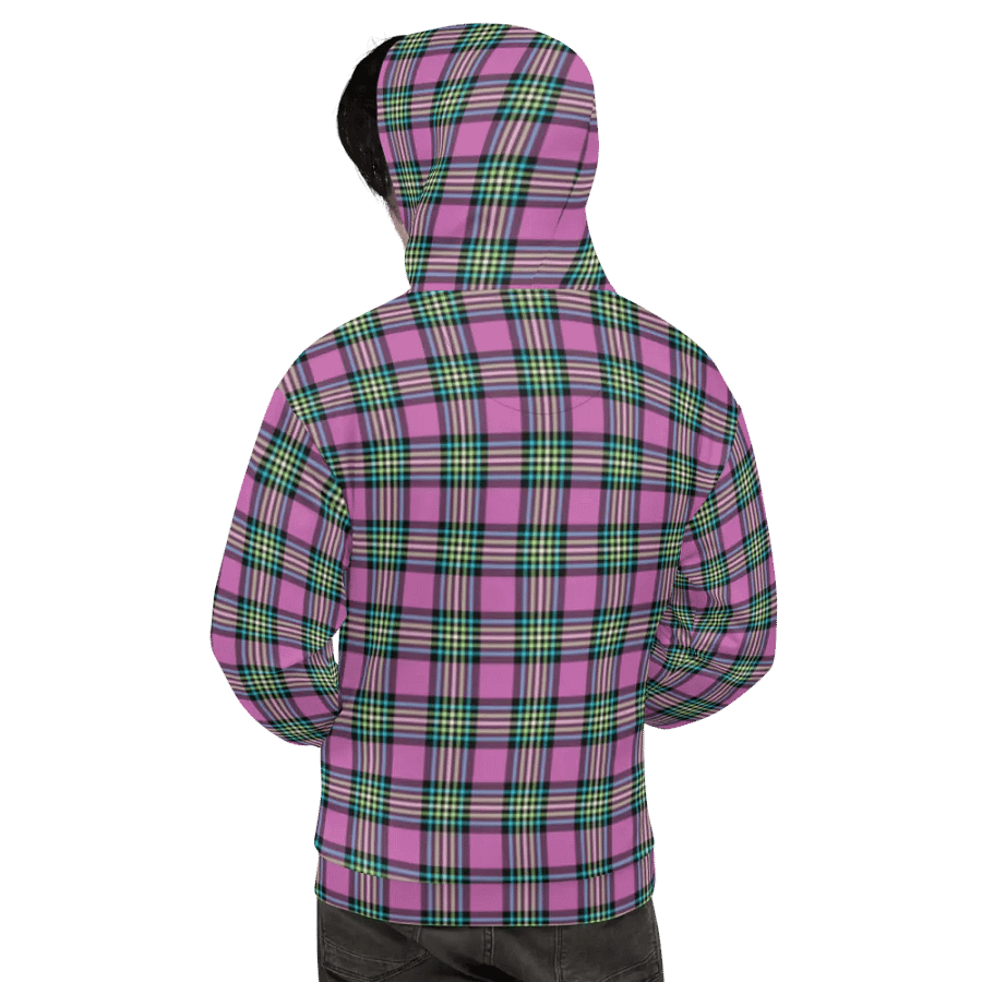 Purple Orchid and Turquoise Plaid Hoodie product image (9)