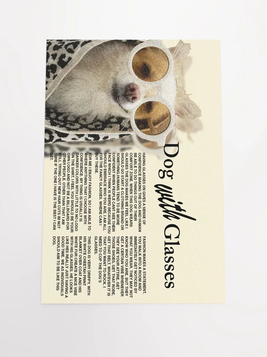 Dog with Glasses - poster product image (1)