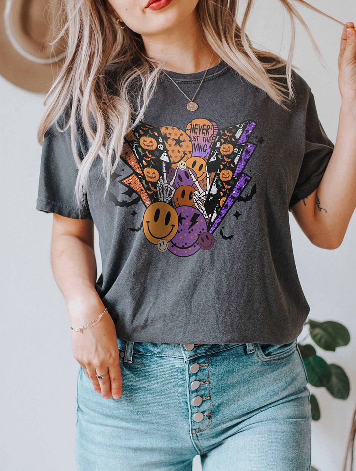 Fall and Halloween Elements Collage(3) T-Shirt | Maximalist Fall and Halloween T-Shirt Design product image (20)