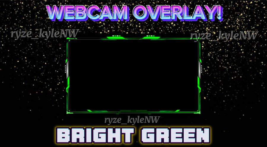 Webcam Overlay BRIGHT GREEN product image (1)