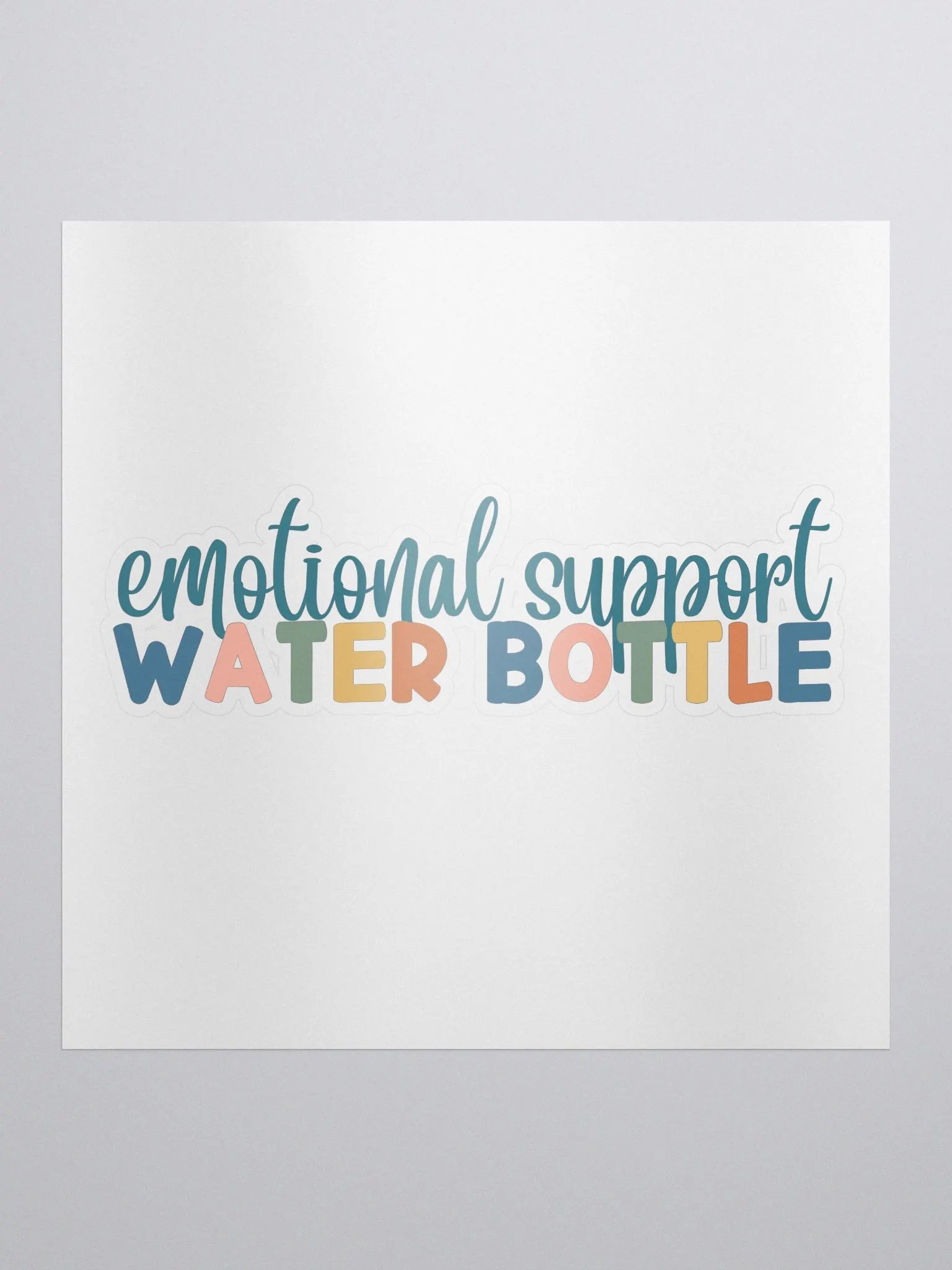 Emotional Support Water Bottle Kiss-Cut Sticker product image (1)