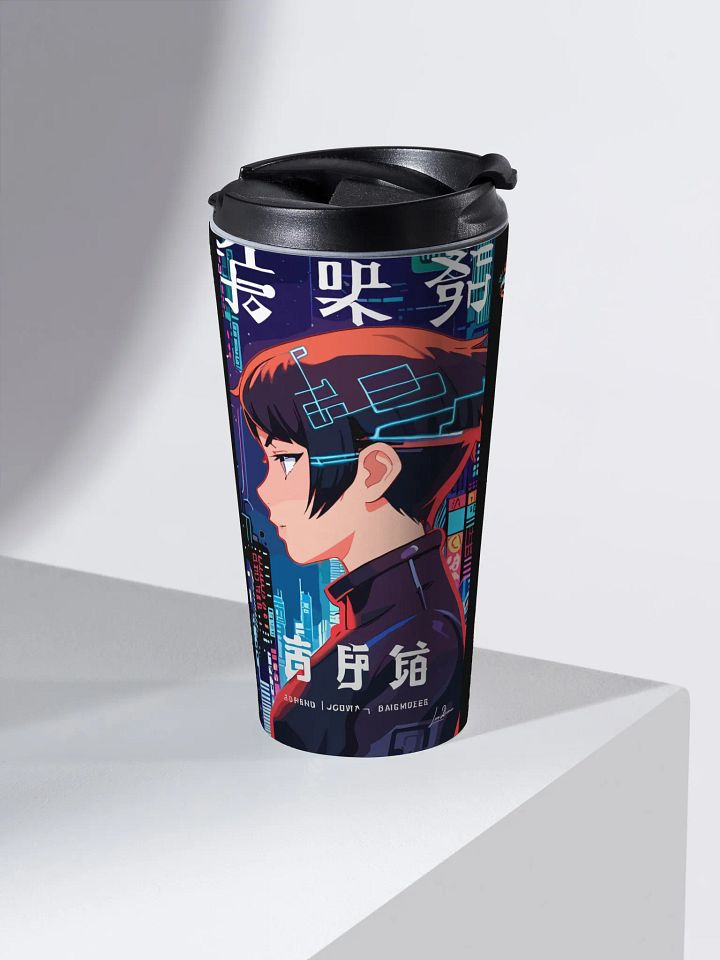 Futuristic Cyberpunk Stainless Steel Travel Mug product image (1)