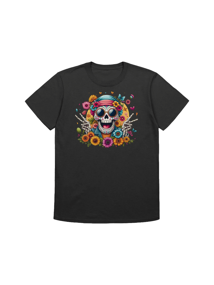 Sugar Skull Art - Petals and Bones - T-Shirt product image (6)