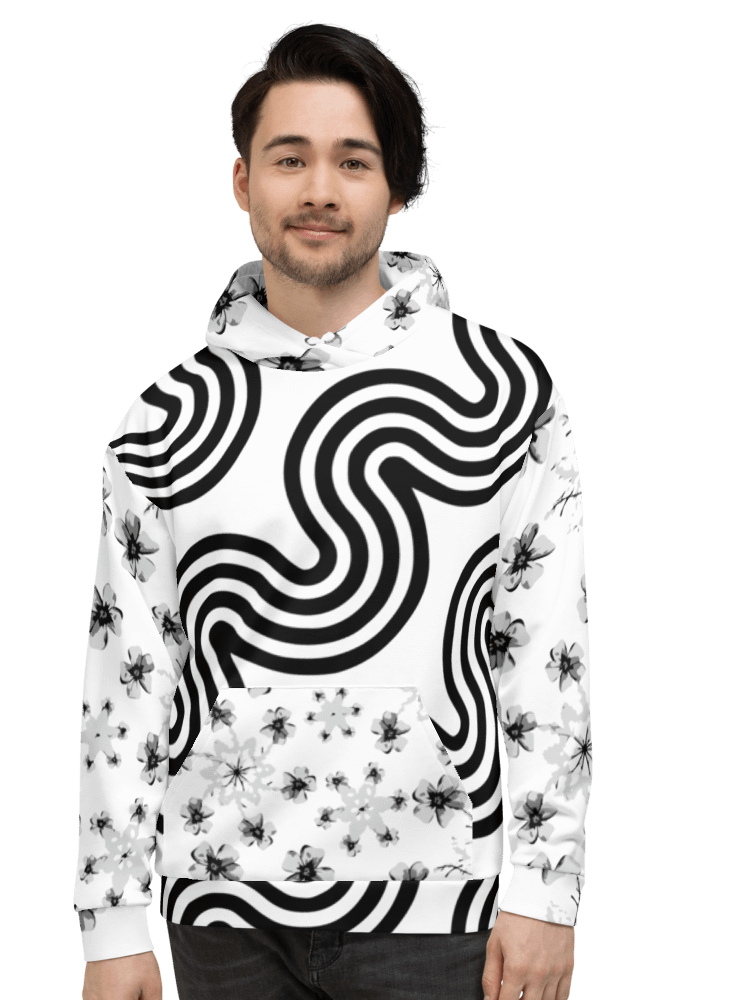 Monochrome Maze Unisex Hoodie product image (8)