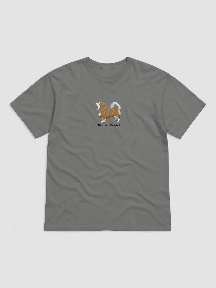 Not a Husky T-Shirt(Embroidered) of a Finnish Lapphund(Fawn & White) product image (5)
