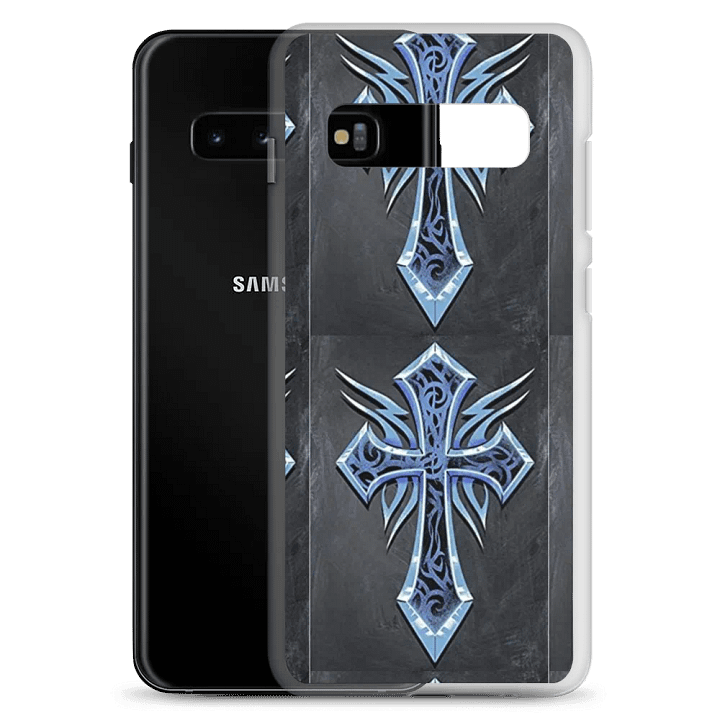 Swirling Blue Crosses Clear Samsung® Case product image (20)