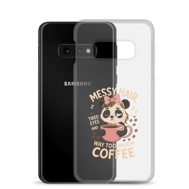 Panda Coffee Lover Samsung® Case - Pink Bow product image (2)