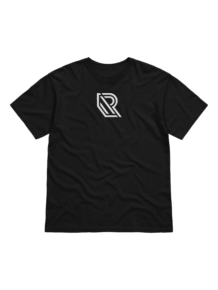 Embroidered Black With White Tee product image (1)