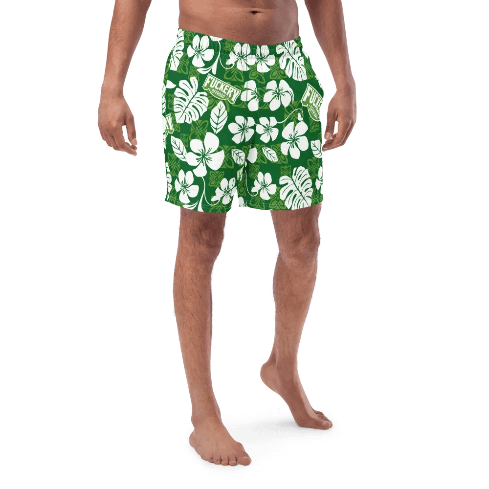 Fuckery Offroad Mens Hawaiian Shorts - Green product image (4)