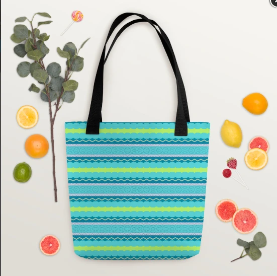 Summer Breeze Pattern Large Tote w/ Inside Pocket product image (1)