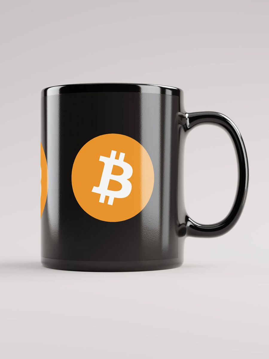 Bitcoin Logo Black Glossy Mug product image (2)