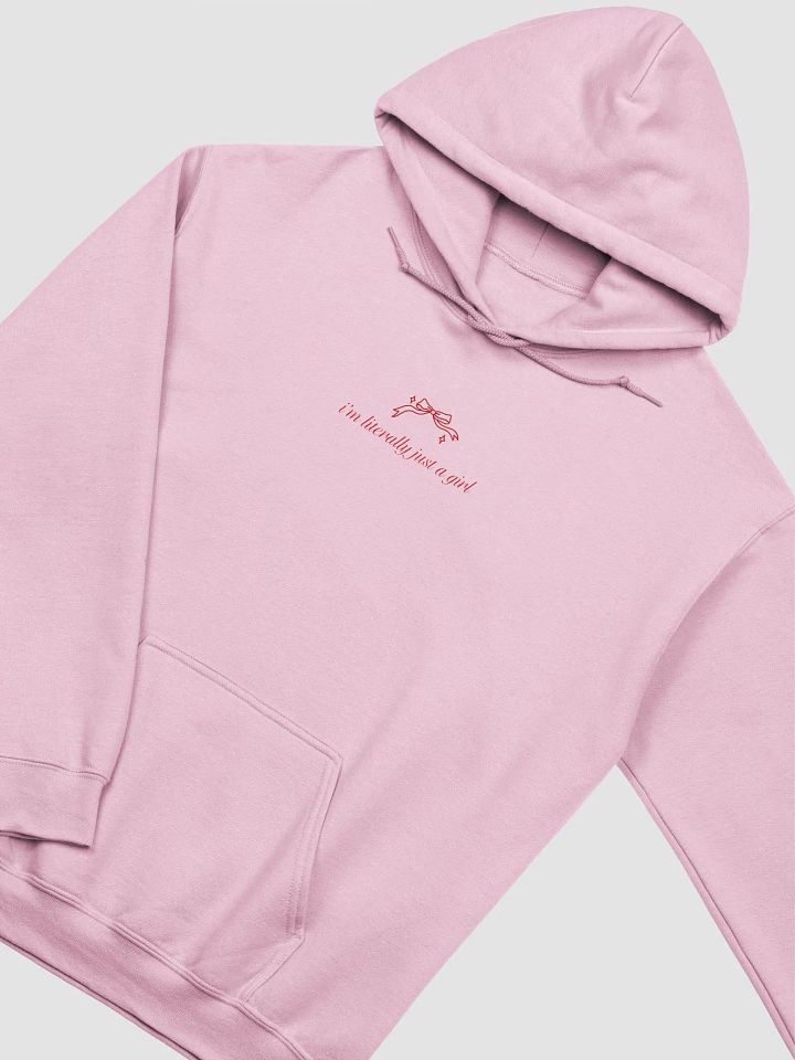 i'm literally just a girl printed hoodie [red lettering] product image (6)