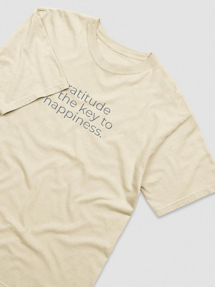 Comfort Colors® Embroidered T-Shirt - Gratitude is the Key to Happiness product image (3)
