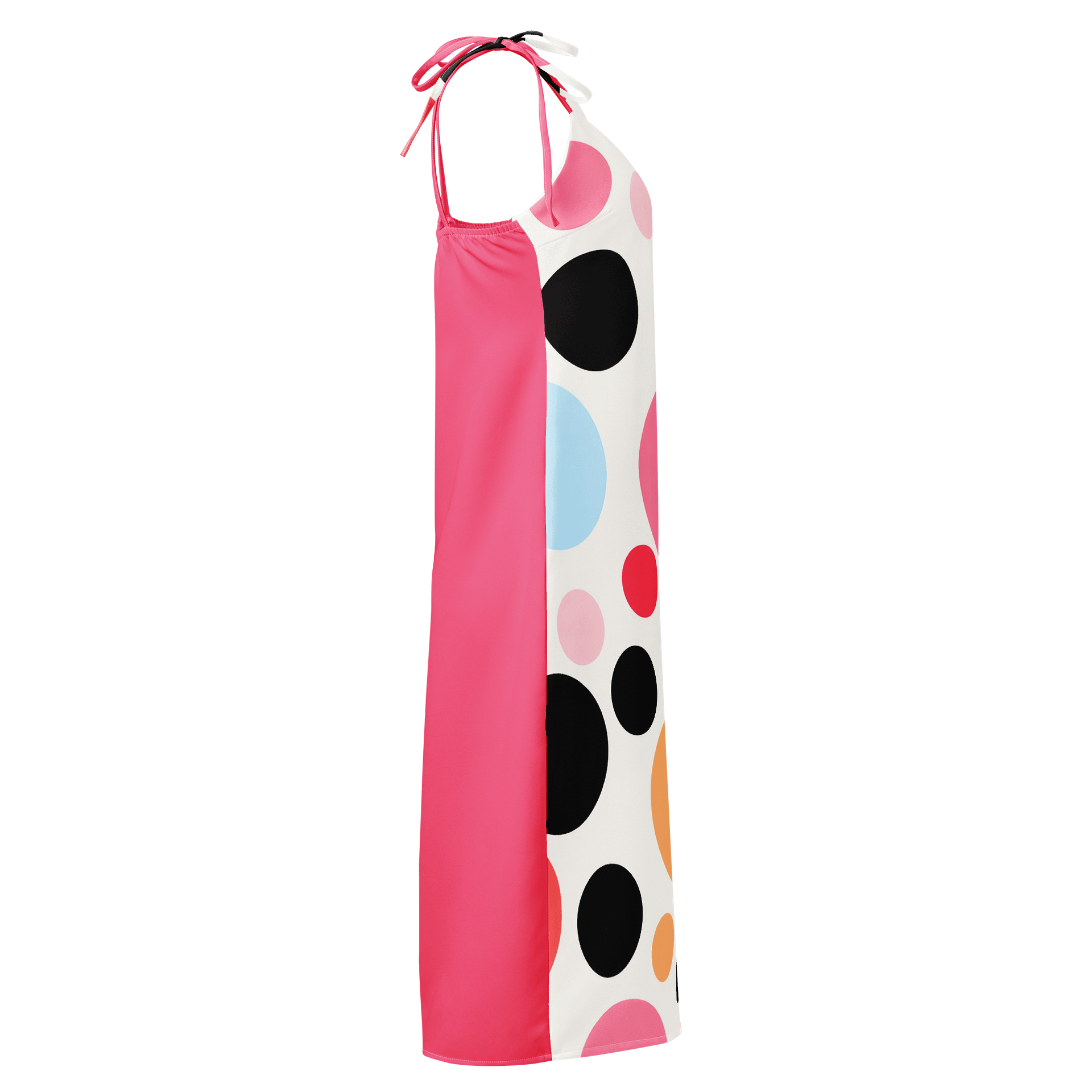 Multi-Colored Polka Dot Chiffon Slip Dress product image (4)