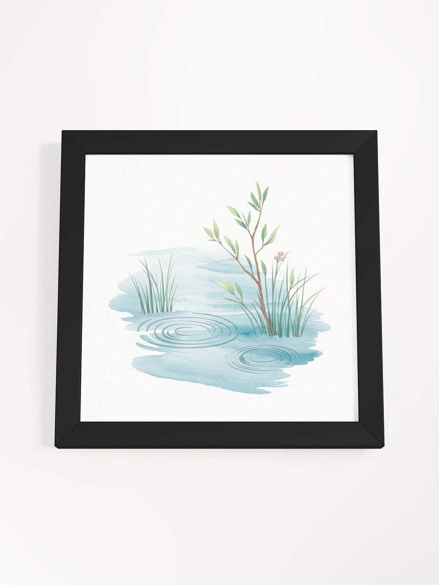 Tranquil Water's Edge Watercolor - Framed Poster product image (4)