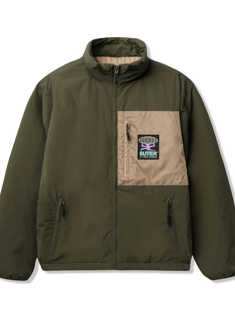 Dark Olive Terrain Puffer Jacket product image (1)