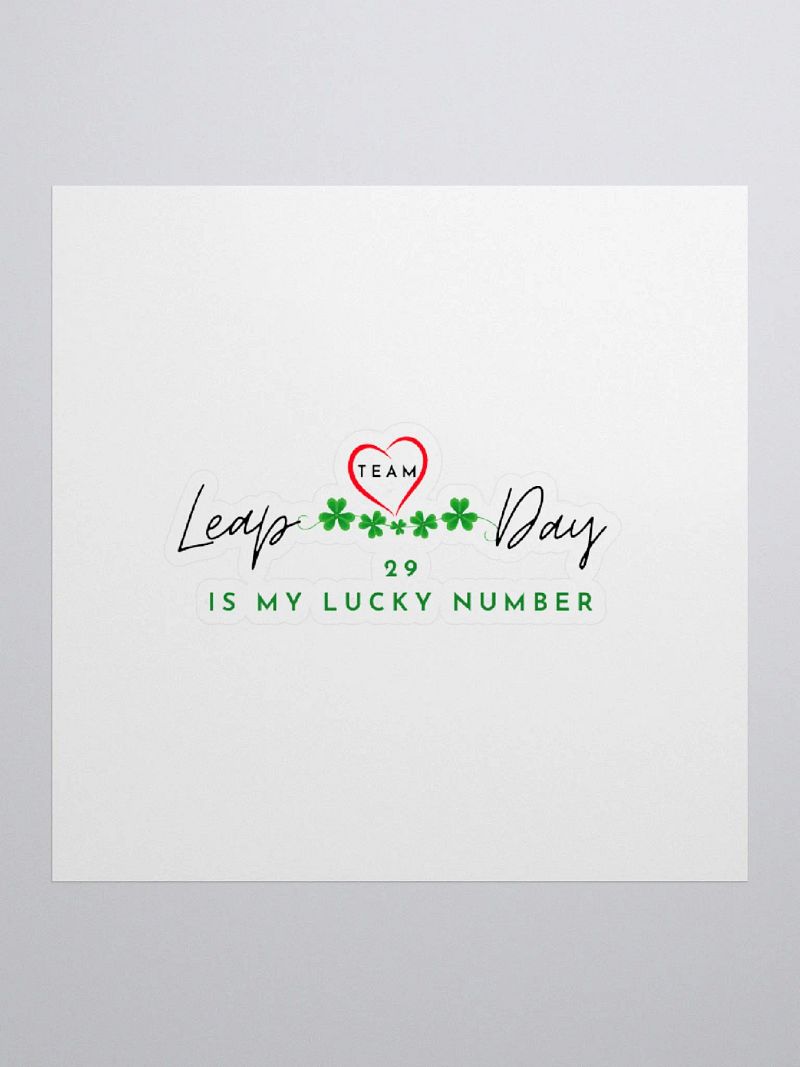 Kiss Cut Sticker - 29 IS MY LUCKY NUMBER