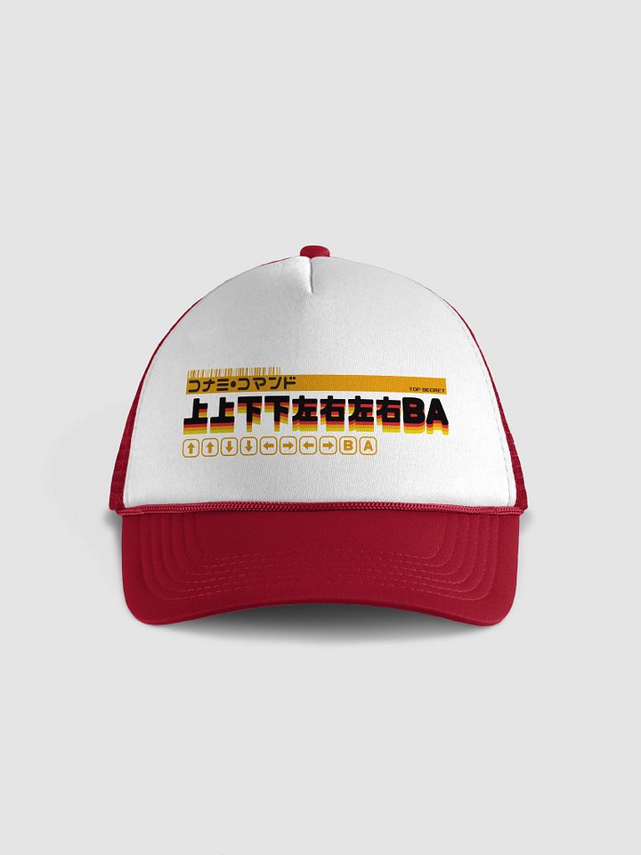 Konami Code Trucker Hat (white and red) product image (1)