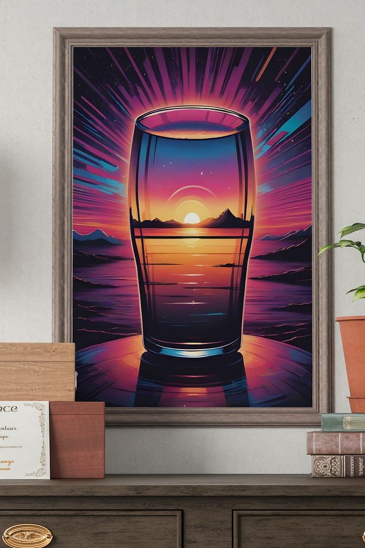 Beer Sunset Framed Poster product image (1)